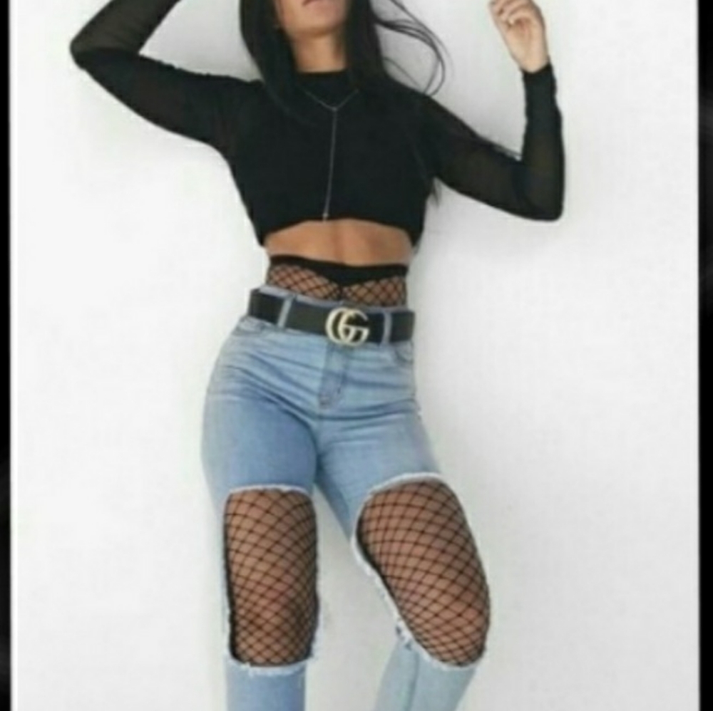 FISHNET STOCKINGS - Sexy Diamond Weave OSFM